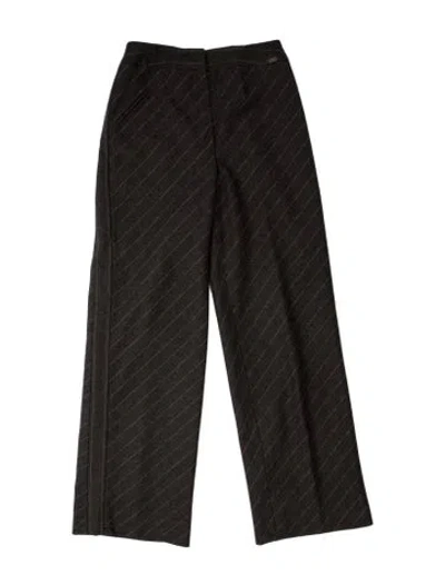 Pre-owned Chanel 1999 Straight Leg Pants In Grey