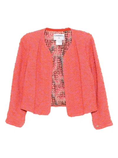 Pre-owned Chanel 1999 Tweed Jacket In Pink