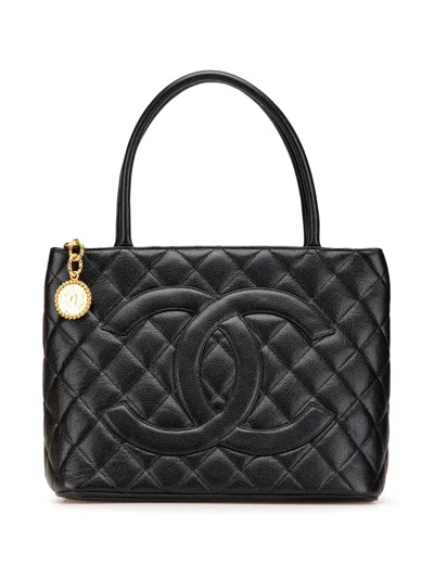 Pre-owned Chanel 2000-2002 Caviar Medallion Tote Bag