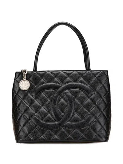 Pre-owned Chanel 2000-2002 Caviar Medallion Tote Bag