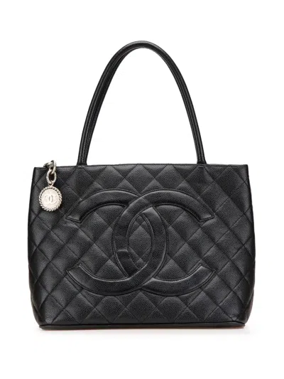 Pre-owned Chanel 2000-2002 Caviar Medallion Tote Bag