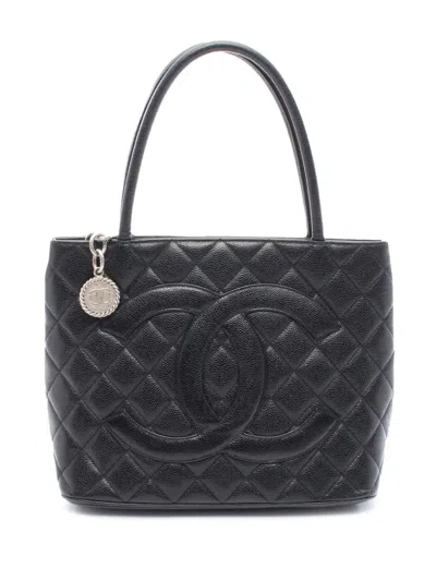 Pre-owned Chanel 2000-2002 Caviar Medallion Tote Bag