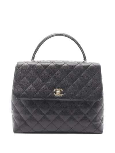 Pre-owned Chanel 2000-2002 Classic Flap Diamond Quilting Handbag In Black