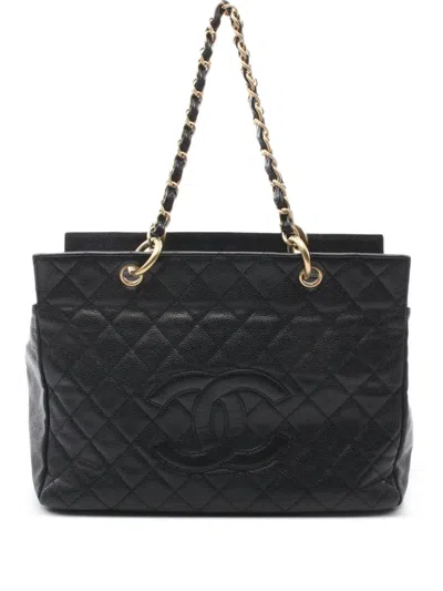Pre-owned Chanel 2000-2002 Matelassé Caviar-leather Tote Bag