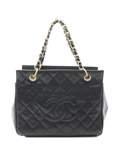Pre-owned Chanel 2000-2002 Matelasse Chain Handbag In Black