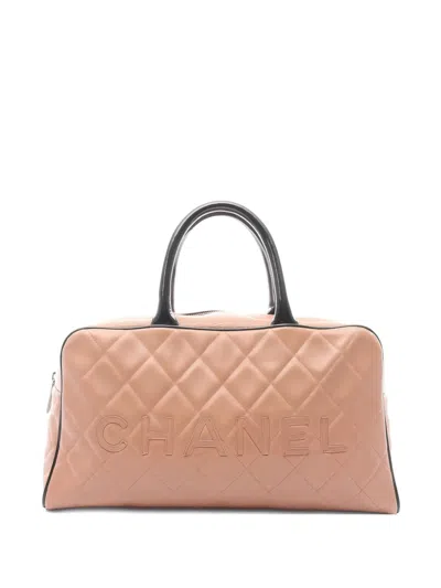 Pre-owned Chanel 2000-2002 Matelassé Handbag In Neutral