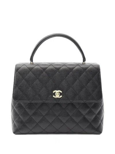 Pre-owned Chanel 2000-2002 Matelasse Tote Bag In Black