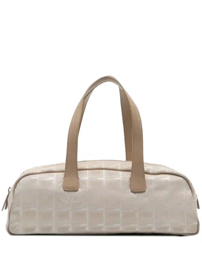 Pre-owned Chanel 2000-2002 New Travel Line Nylon Handbag In Brown