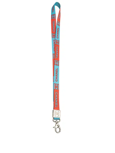 Pre-owned Chanel 2000-2010 Cc Nylon Necklace Strap Costume Necklace