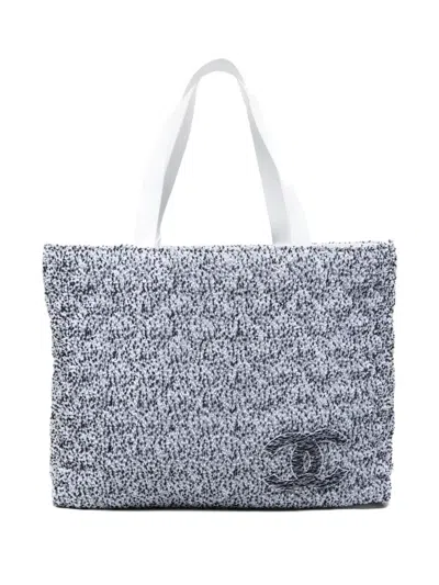 Pre-owned Chanel 2000-2020s Cc Mark Tote Bag In Gray