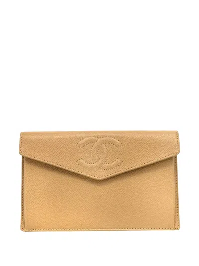 Pre-owned Chanel 2000 Cc Logo Wallet