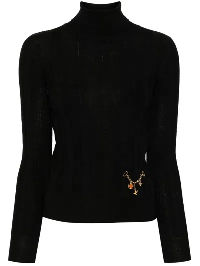 Pre-owned Chanel 2000 Charm Jumper In Black