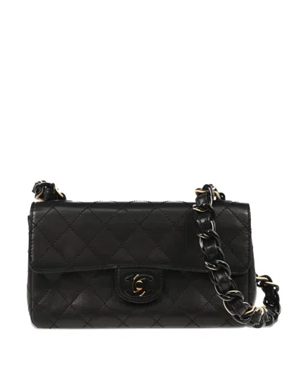 Pre-owned Chanel 2000 Classic Flap Shoulder Bag In Black