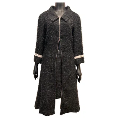Pre-owned Chanel 2000's Coat And Skirt Set With Zip Detail In Black