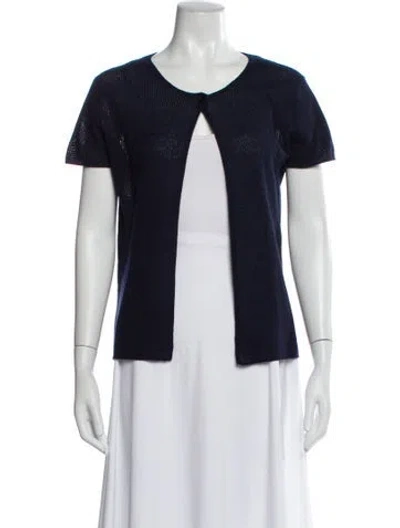 Pre-owned Chanel 2000 Identification Sweater In Blue