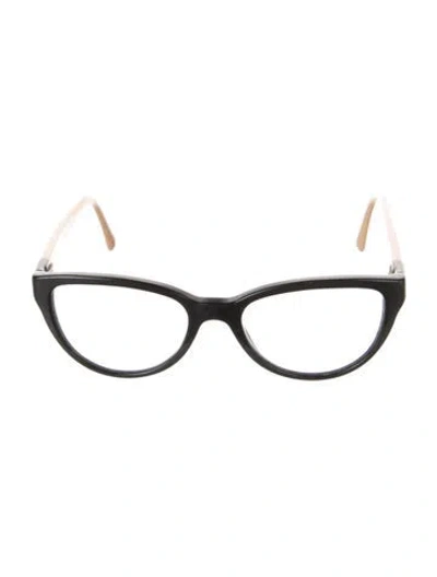 Pre-owned Chanel 2000's Interlocking Cc Logo Eyeglasses In Black/neutrals