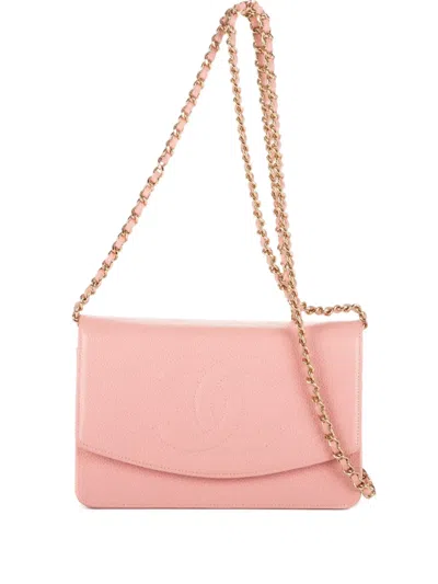 Pre-owned Chanel 2000 Leather Shoulder Bag In Pink