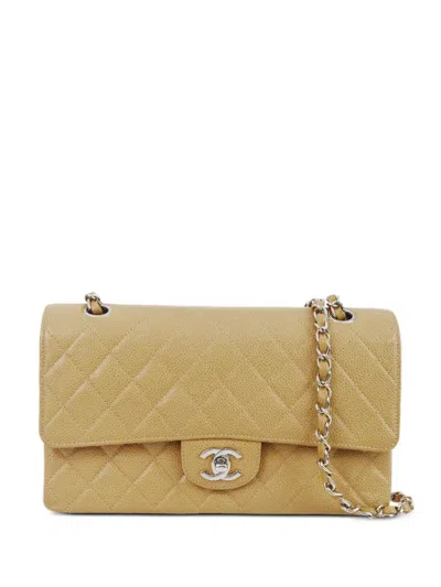Pre-owned Chanel 2000 Medium Classic Flap Shoulder Bag In Neutrals