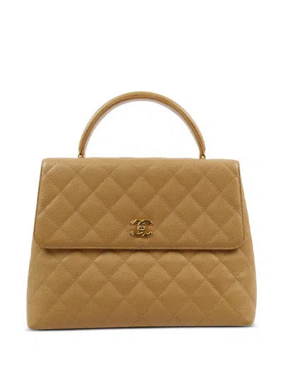 Pre-owned Chanel 2000 Medium Kelly Handbag In Neutrals