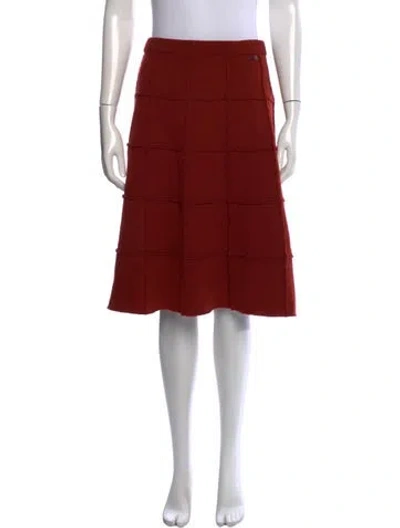 Pre-owned Chanel 2000 Midi Length Skirt In Orange