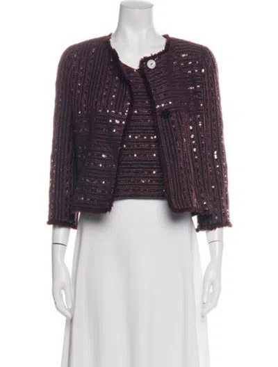 Pre-owned Chanel 2000 Nylon Vest In Purple