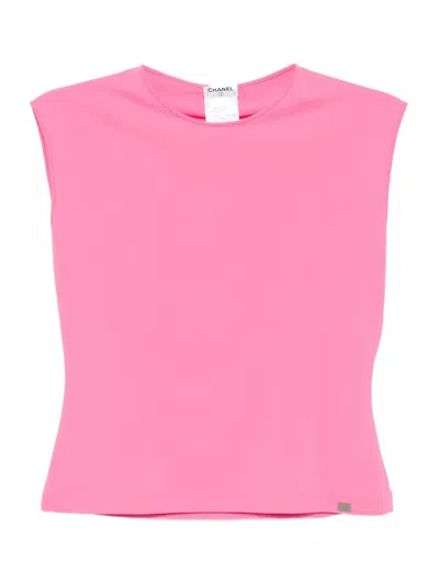 Pre-owned Chanel 2000 Sleeveless Tank Top In Pink