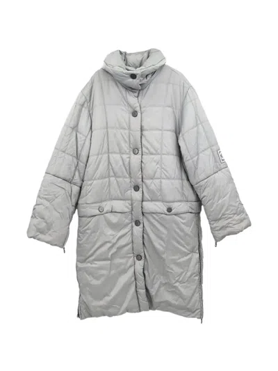 Pre-owned Chanel 2000 Sport Line Quilted Coat In Grey