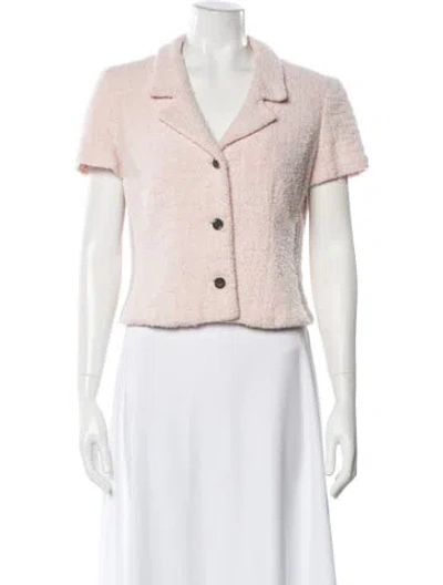 Pre-owned Chanel 2000 Tweed Jacket In Pink