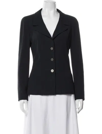 Pre-owned Chanel 2000 Wool Blazer In Blue