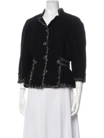 Pre-owned Chanel 2000 Wool Jacket In Black