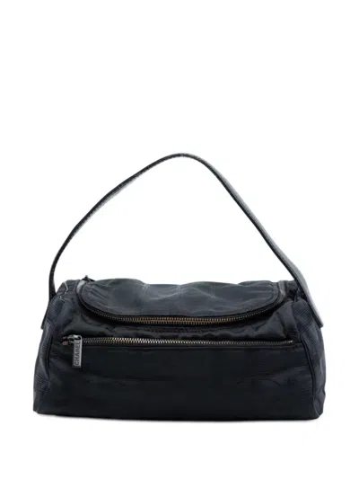 Pre-owned Chanel 2000-2002 New Travel Line Nylon Vanity Bag In Black