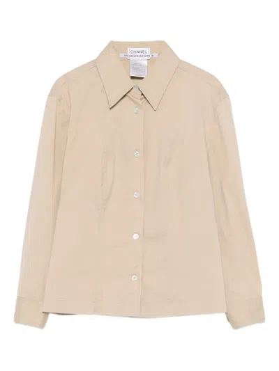 Pre-owned Chanel 2000s Buttoned Shirt In Neutral