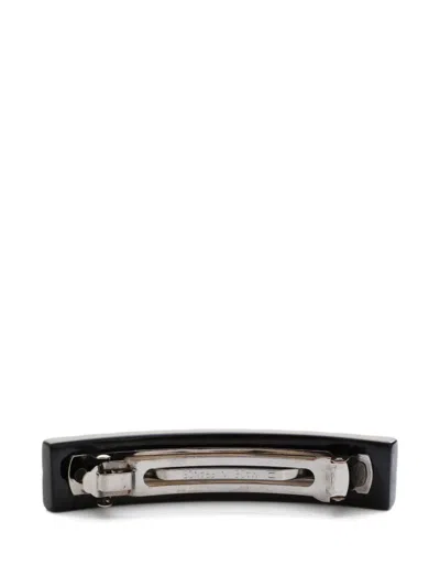Pre-owned Chanel 2000s Cc-logo Hair Clip In Black