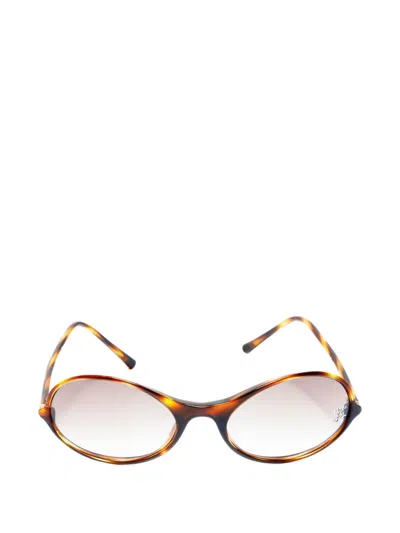Pre-owned Chanel 2000s Cc Mark Sunglasses In Brown