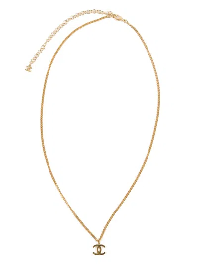 Pre-owned Chanel 2000s Cc Necklace In Gold