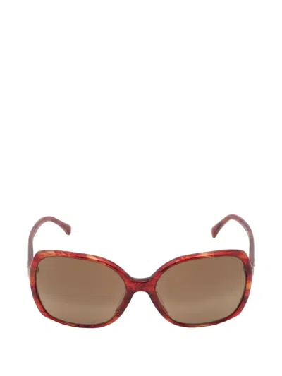 Pre-owned Chanel 2000s Cc Sunglasses In Red