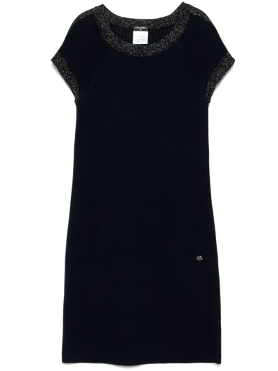 Pre-owned Chanel 2000s  Long Dress In Blue