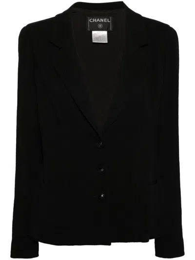 Pre-owned Chanel 2000s  Wool Jacket In Black