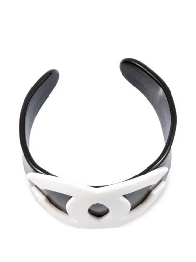 Pre-owned Chanel 2000s Large Black Cuff Bracelet