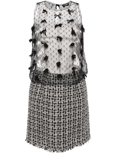 Pre-owned Chanel 2000s Layered Mni Dress In Black