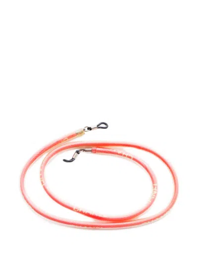 Pre-owned Chanel 2000s Logo-print Sunglass Strap In Orange