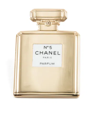 Pre-owned Chanel 2000s Nº5 Brooch In Gold