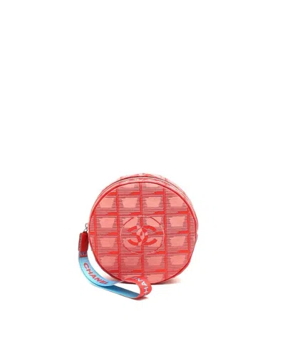 Pre-owned Chanel 2000s New Travel Line Pouch In Red