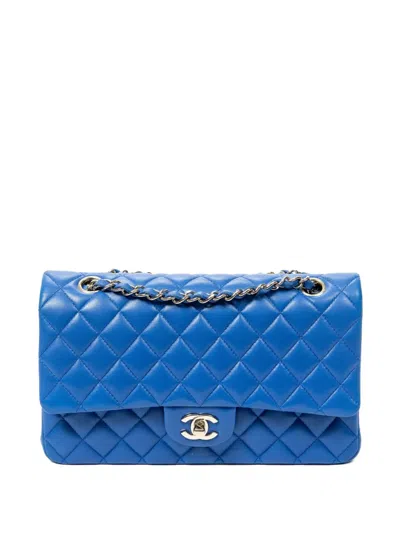 Pre-owned Chanel 2000s Quilted Chain Bag In Blue