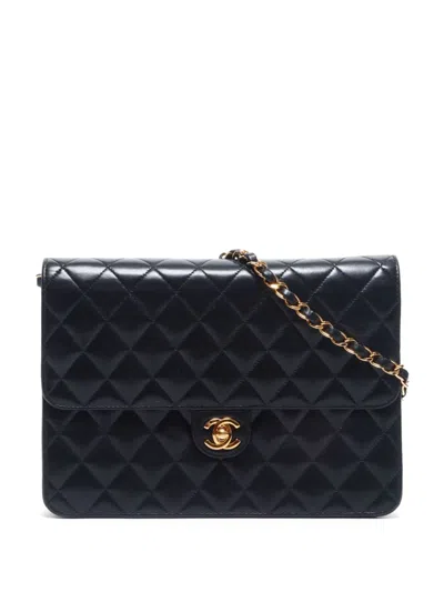 Pre-owned Chanel 2001-2002 Half Flap Shoulder Bag In ブラック