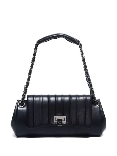 Pre-owned Chanel 2001-2002 Mademoiselle Shoulder Bag In Black