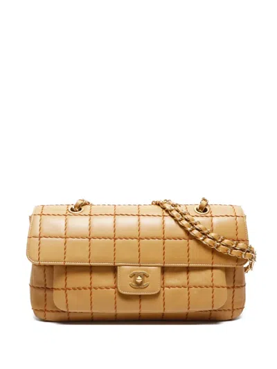 Pre-owned Chanel 2001-2002 Wilde Stitch Shoulder Bag In Neutral