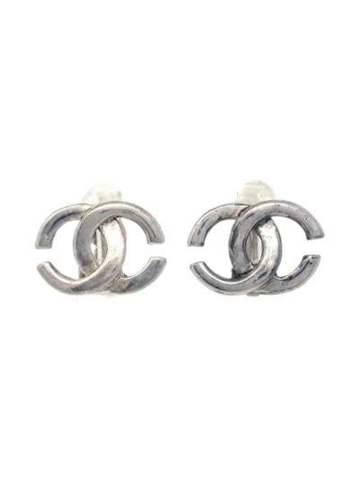 Pre-owned Chanel 2001 Cc-logo Clip-on Earrings