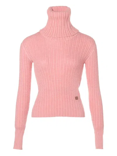 Pre-owned Chanel 2001 Cc-logo Sweater In Pink