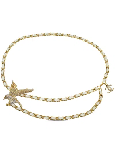 Pre-owned Chanel 2001 Chain Belt In Gold